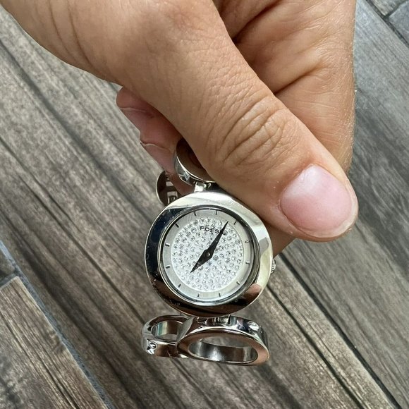 fossil womens watch silver circular - Picture 4 of 5